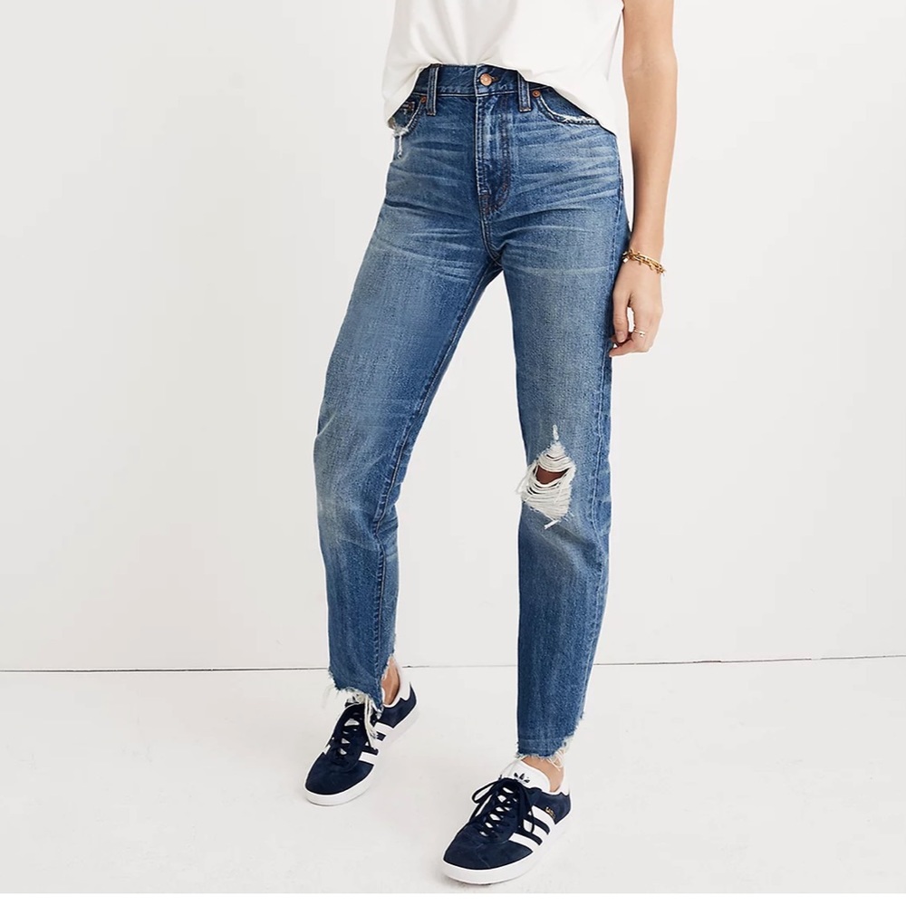 Madewell Blue Distressed Jeans